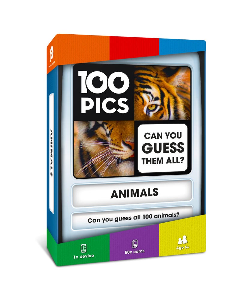 100 PICS Animals Travel Game Guess 100 Animals Flash Cards with Slide Reveal Case Card Game Gift Stocking Stuffer for Kids and Adults Ages 6 - Image 2