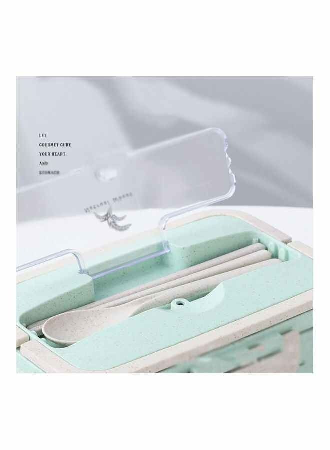 Plastic Lunch Box With Spoon And Chopsticks  - Image 2