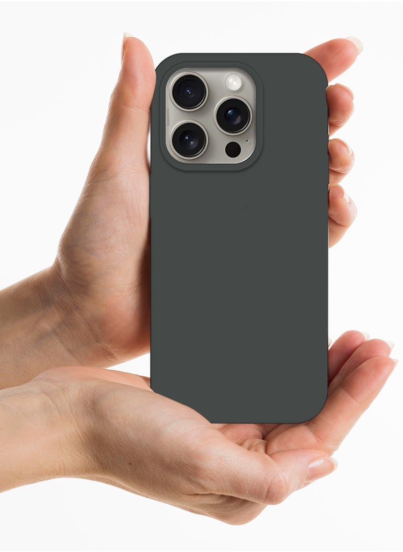 CATANES Silicone Cover Protective Phone Case for Apple iPhone 15 Pro Max Case Upgrade Defender Dark Grey  - Image 2