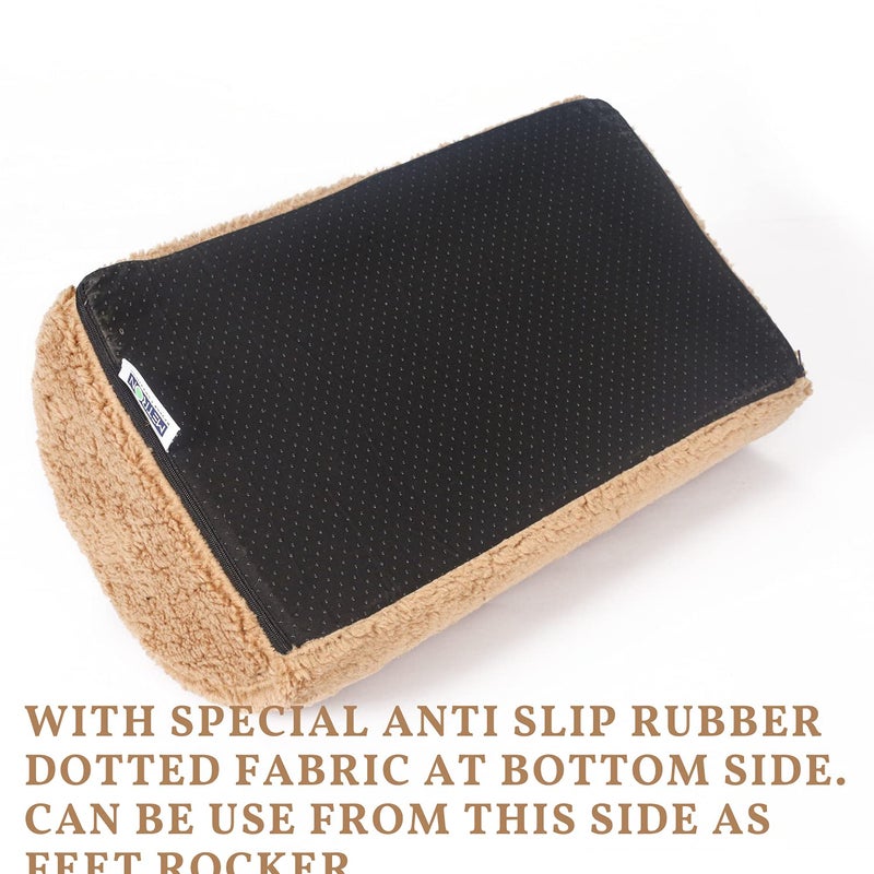 METRON Gel Memory Foam Foot Rest for Under Desk Office Chair Leg Cushion Foot Rest for Under Table Support Orthopedic Foot Support for Kids Adults Breathable Washable Cover Pack of 1 - Image 2