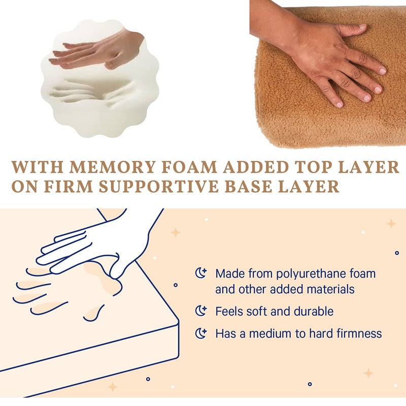 METRON Gel Memory Foam Foot Rest for Under Desk Office Chair Leg Cushion Foot Rest for Under Table Support Orthopedic Foot Support for Kids Adults Breathable Washable Cover Pack of 1 - Image 4