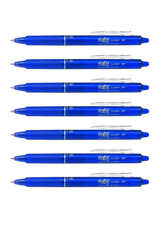 بايلوت قلم حبر جاف فريكسيون كليكر من بايلوت 019529 (أزرق - عبوة من 7 قطع)