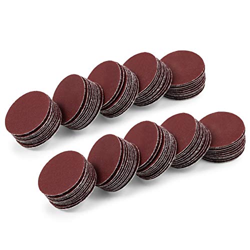 SPEEDWOX Hook and Loop Sanding Discs 100pcs 1 Inches 600 Grit Sandpaper for Wood Drill Grinder Rotary Tools No Hole - Image 1