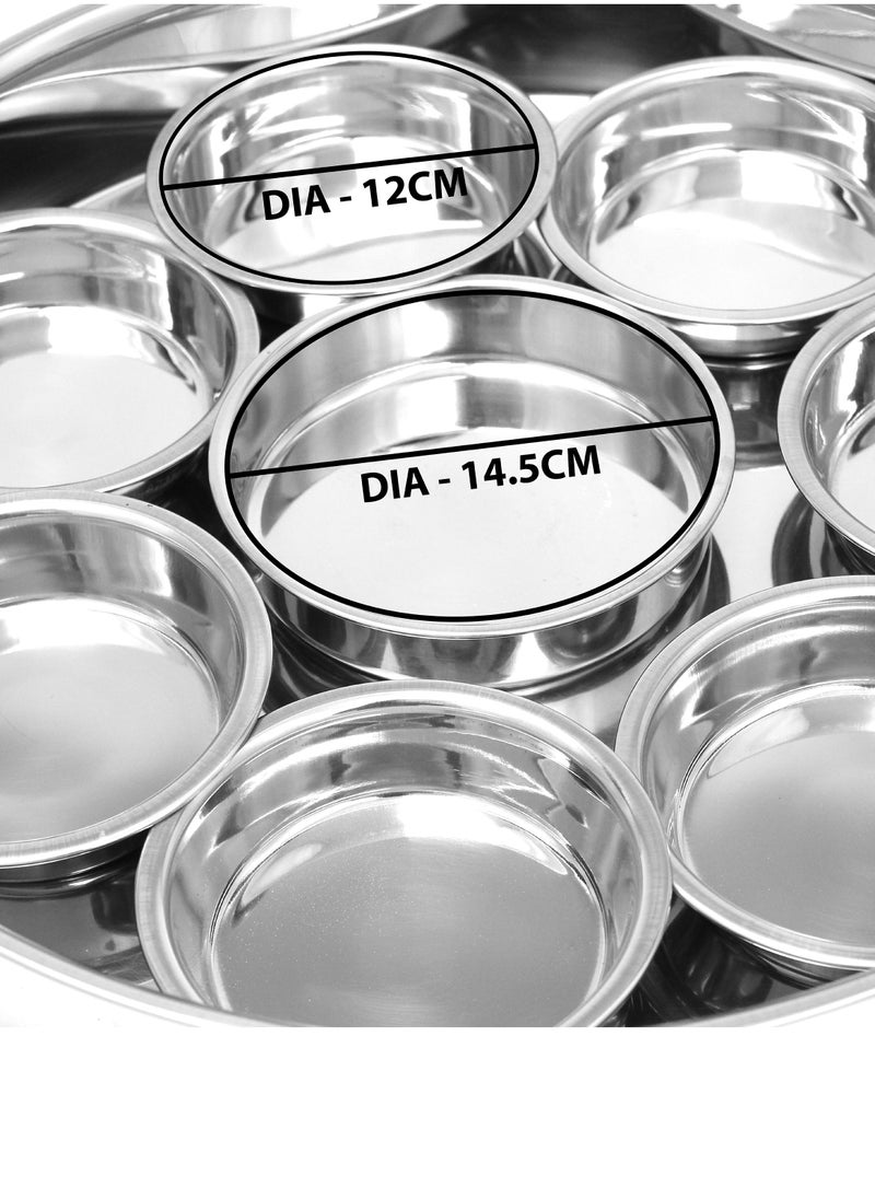 BLACKSTONE Stainless Steel Breakfast Tray 8 Bowl Sets With Stainless Steel Lid (42cm)  - Image 4