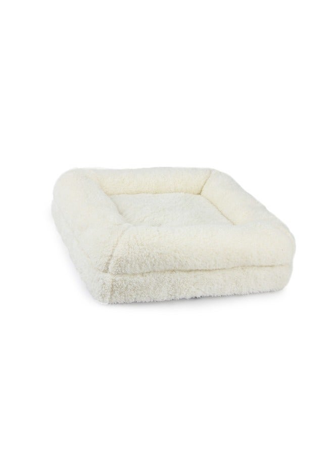 afp Cat House with Bed, Lambswool, 2 in 1 Cat Castle - Tan 35cm x 35cm x 35cm - Image 5
