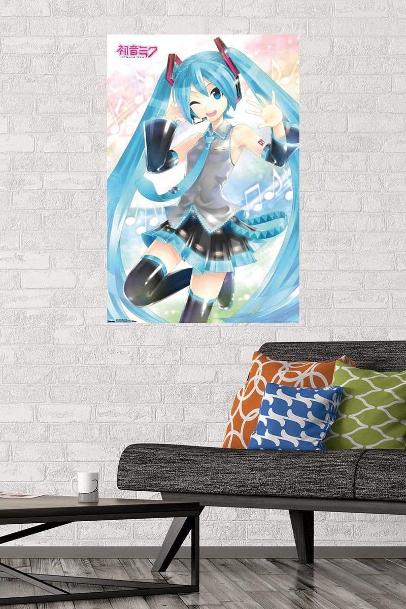 Trends International Hatsune Miku - Waving Wall Poster, 22.375" x 34", Unframed Version - Image 2