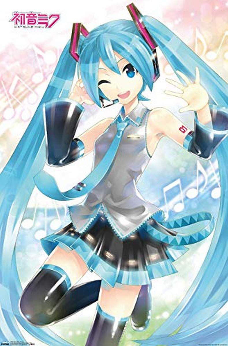 Trends International Hatsune Miku - Waving Wall Poster, 22.375" x 34", Unframed Version - Image 1