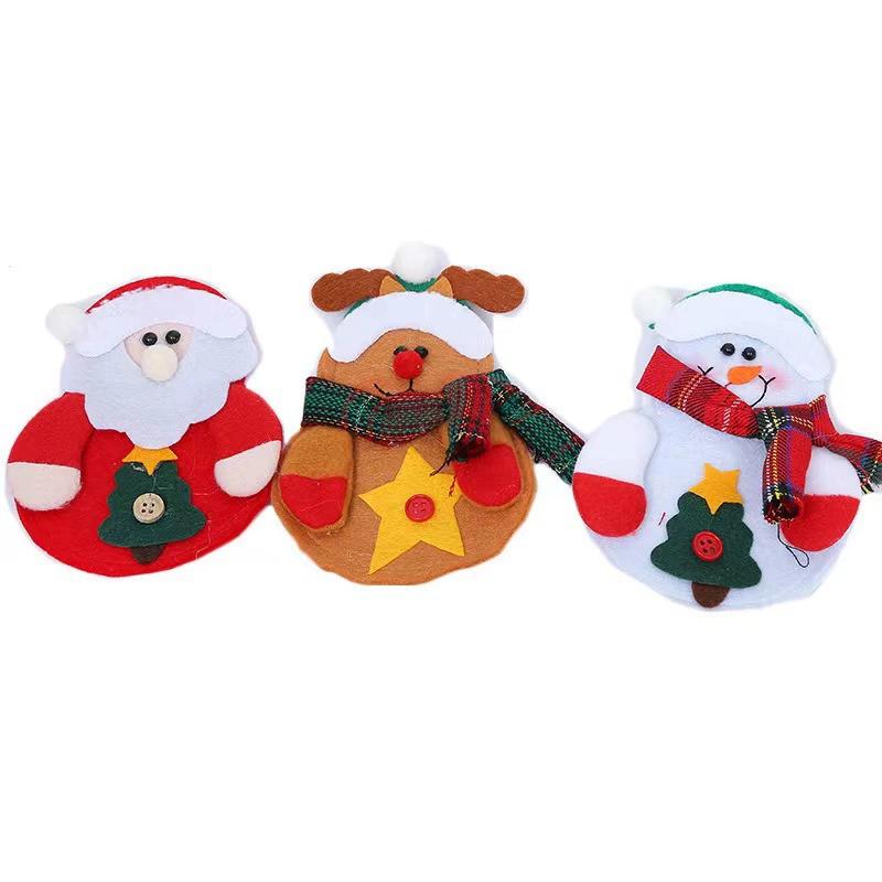 Christmas decorations, Christmas table decorative tableware sets, Santa Claus and snowman and fork covers,  and fork cap covers - Image 5
