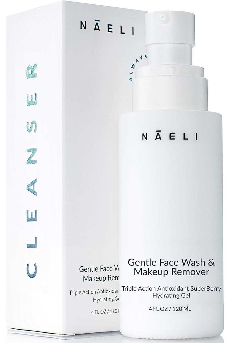 NAELI Gentle Face Cleanser  All Natural Anti Aging Vitamin C Face Wash for Sensitive  Dry Skin with Hyaluronic Acid  Antioxidants  Vegan  Cruelty Free 4 oz