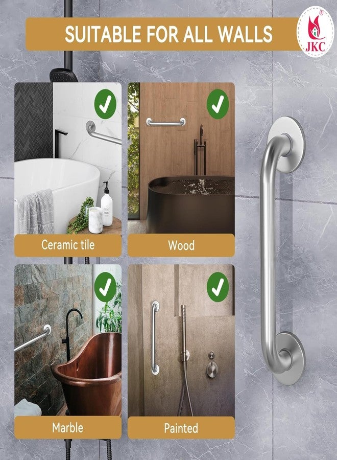 JKC SS 304 Grab Bar for Bathroom, Bathroom Handle for Senior Citizen, Bathroom Support for Elderly, Grab Bar for Senior Citizens for Bathroom Support - Matt Finish (Pack of 1) - Image 3