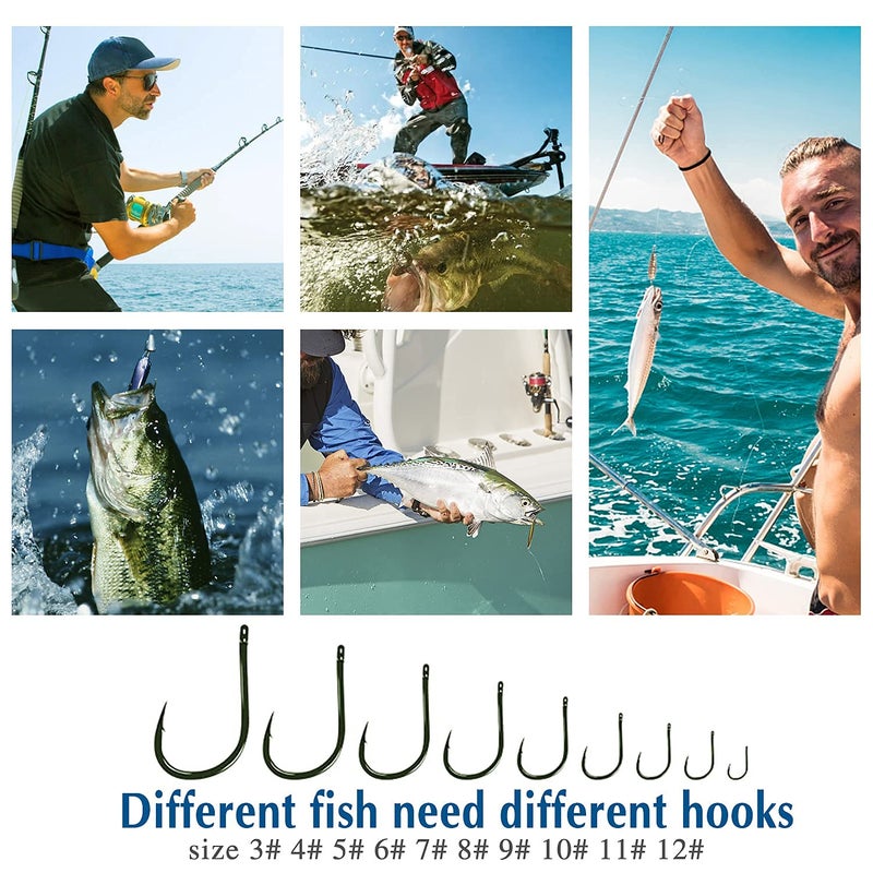 Mf ® 500Pcs Fishing Hooks 3#-12# Carp Single Fish Hook Set Fly Fishing Accessories Jig Sea Hooks - Image 3