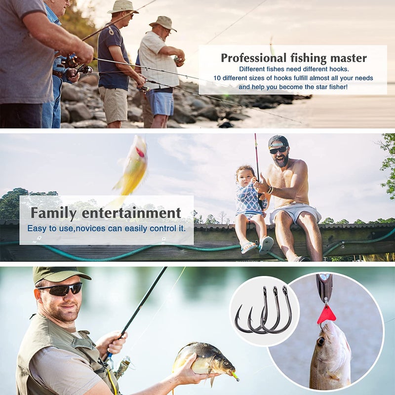 Mf ® 500Pcs Fishing Hooks 3#-12# Carp Single Fish Hook Set Fly Fishing Accessories Jig Sea Hooks - Image 4