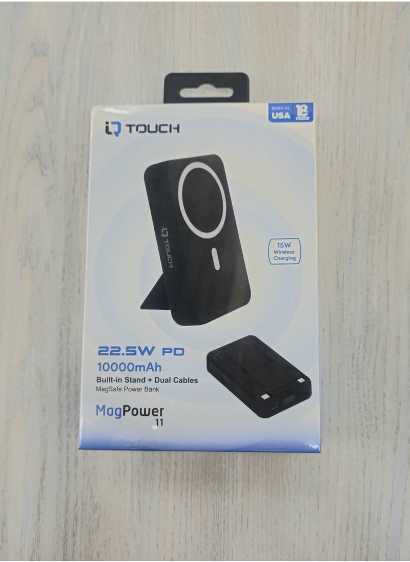 IQ TOUCH IQ Touch 10000mAh 22.5WPD / 15W Wireless Charging MagSafe Powerbank Built-in+Dual Cables  - Image 1