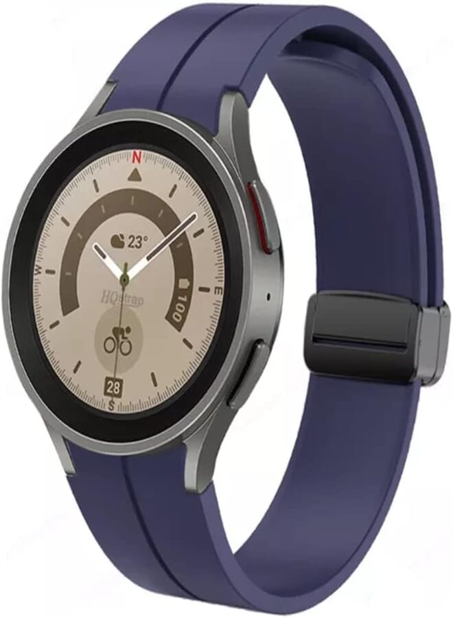 Dado Dado Silicone Strap With Magnetic folding Buckle Compatible with Samsung Galaxy Watch 5 Pro 45mm | Watch 5 44mm 40mm | Galaxy Watch 4, Special strap No Gap design 