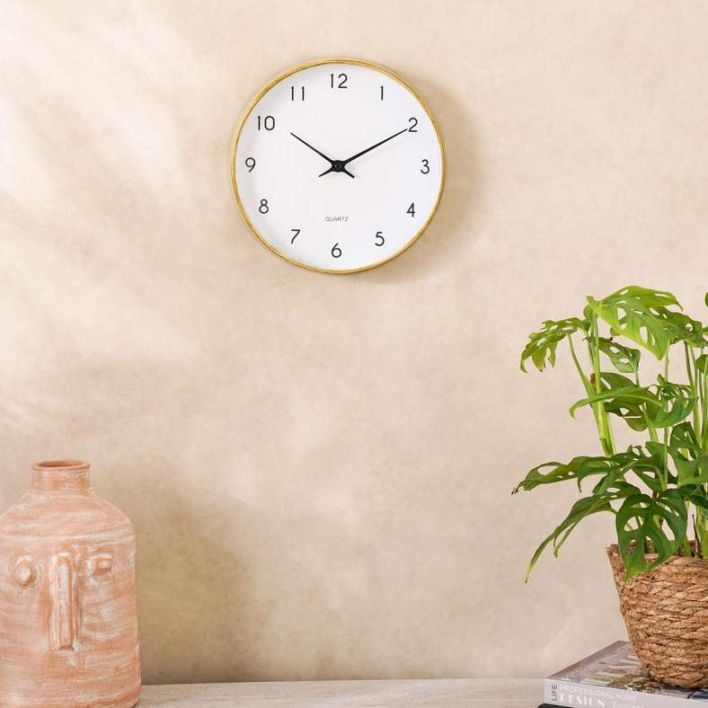 Rusell Wall Clock Dia 25cm - Natural