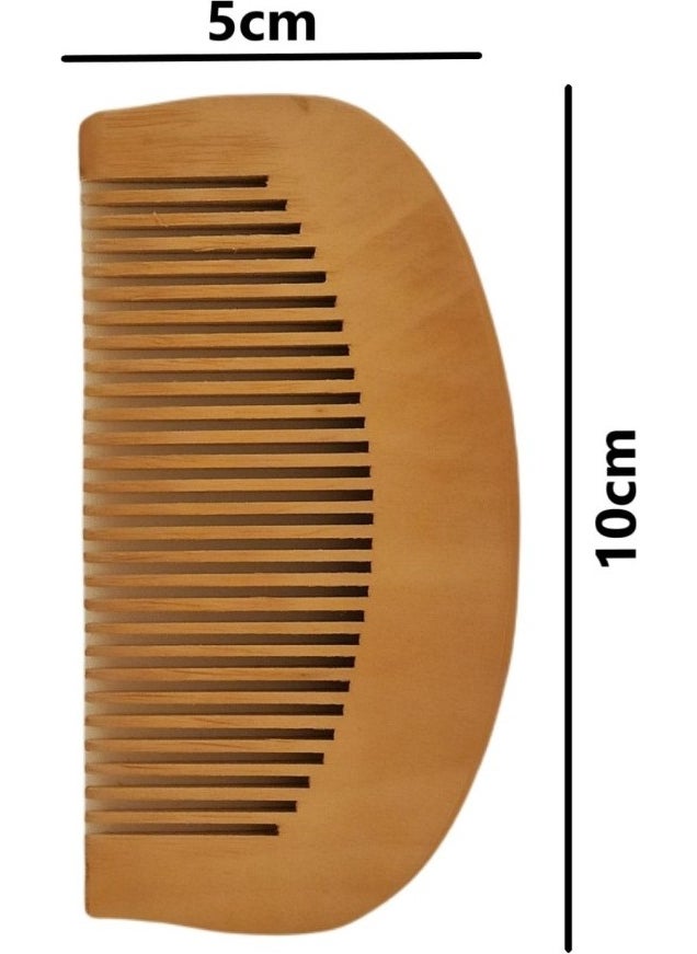 Fulia Natural Goat Hair Baby Hair Brush and Natural Wooden Comb Set of 2  - Image 2