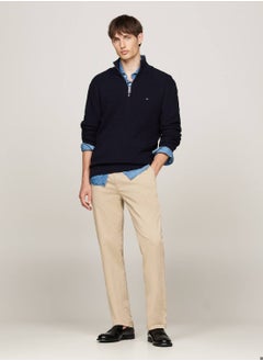 TOMMY HILFIGER Men's Straight Leg Satin Chinos - Cotton, Beige  - Image 5
