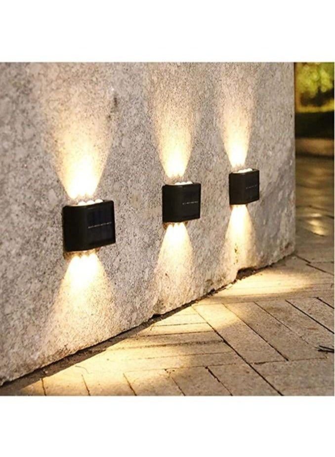 Rewell 2-Pieces 6 Lamp Beads LED Solar Outdoor Waterproof Warm Light Wall Lamps Light the Yard and Garden - Image 5