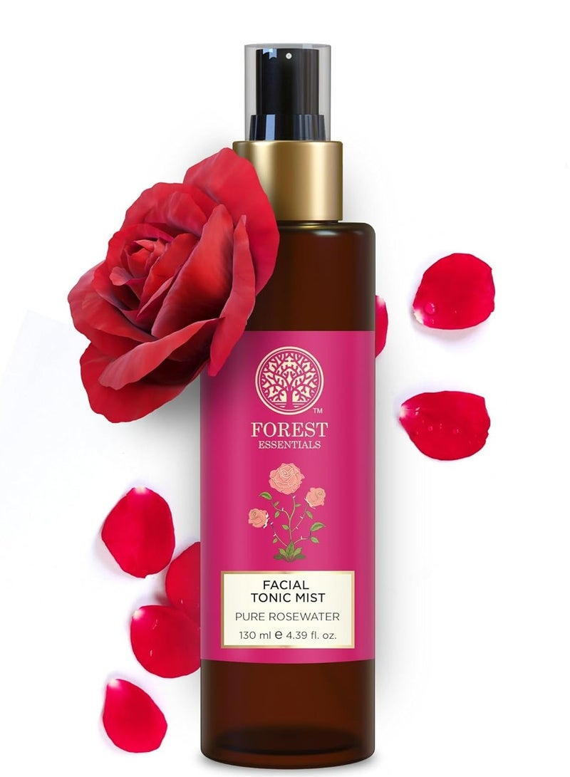 Forest Essentials ماء الورد النقي (تونر) رذاذ تونك للوجه | تونر مرطب يومي | لبشرة متألقة | يرطب ويملأ ويقلل المسام المفتوحة - Image 1