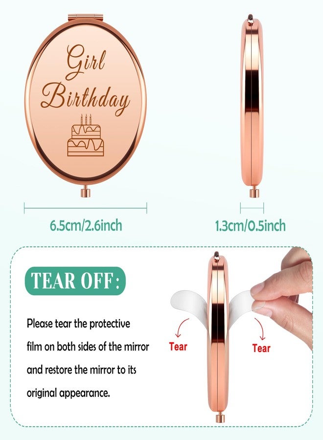 Mikela Girl Birthday Compact Mirror Birthday Gifts for 13 14 15 16 17 18 Years Old Girl Pocket Makeup Mirror Teen Girls Gifts for Daughter Sister Niece Friends Bday Party Supplies - Image 2