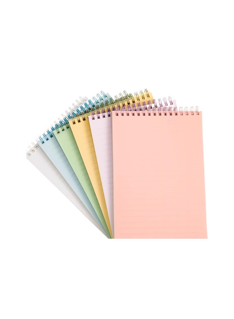 Spiral Notebooks, 12 Pcs Top Bound Spiral Notebook, A5 Steno Pads with Colorful PP Cover Ruled Lined Paper 80 Sheets (160 Pages) Journal Notepad forStudy and Notes, 6 Colors - Image 1