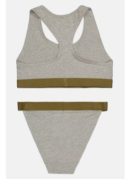 French Connection Women 2 Pieces Top And Bottom Lingerie Set, Grey  - Image 2