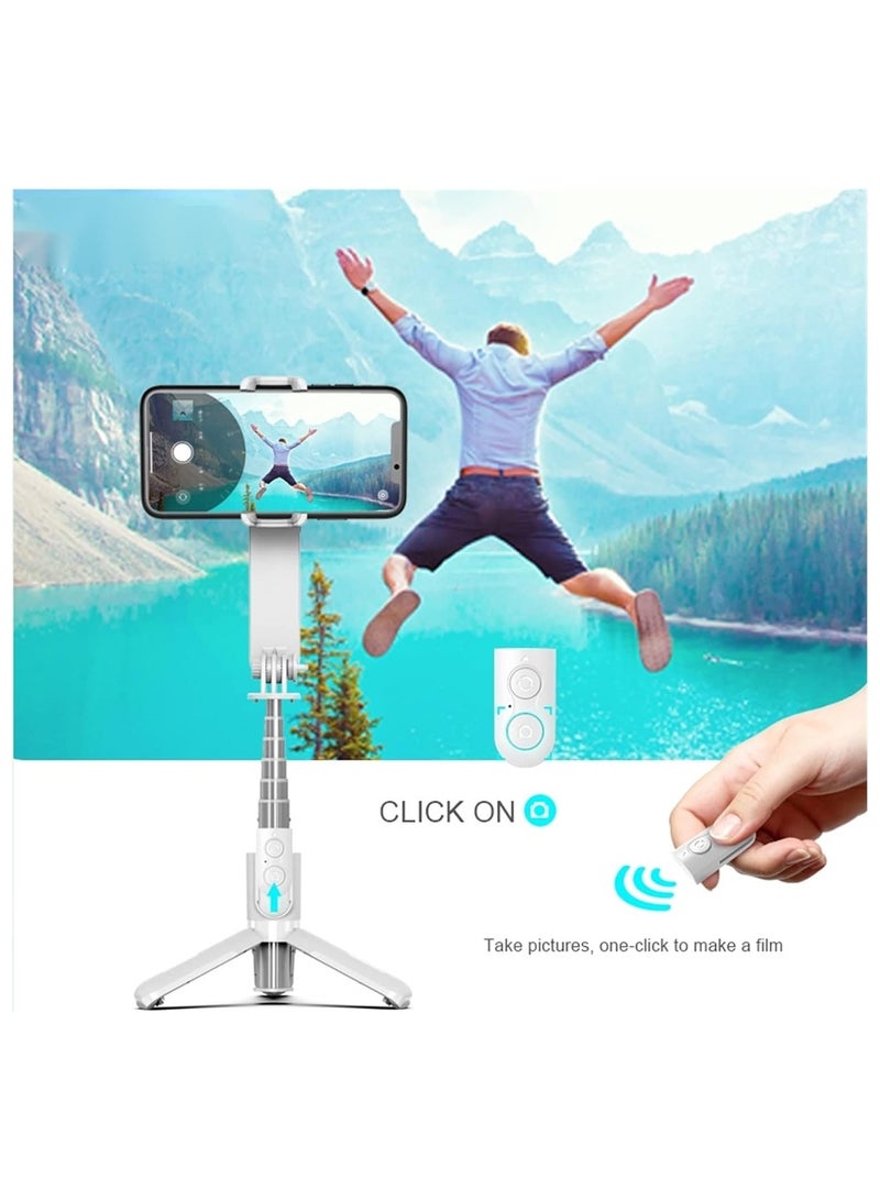 L09 Foldable Mini Handheld Selfie Stick Tripod Smartphone 1-Axis Gimbal Stabilizer With Multifunctional Remote 360°Automatic Rotation For iPhone And Android  - Image 5