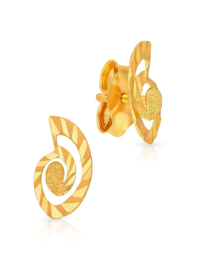 Malabar Gold and Diamonds 22KT 916 Gold Studs Earrings for Women AIER123 - Image 1