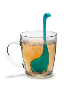 SYOSI Baby Loose Leaf Tea Infuser, Cute Tea Infuser Strainer, Tea Leak Filter, Cute Tea Gifts - Long Handle Neck, Ball Body Lake Monster Silicone Tea Infuser for Herbal Tea  - Image 2