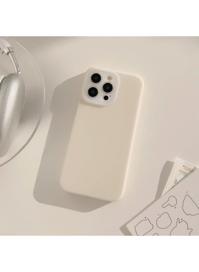 NIBEMINENT Solid Colors And A Minimalist Design Protective TPU Case Cover For iPhone 17 Pro, Antique White