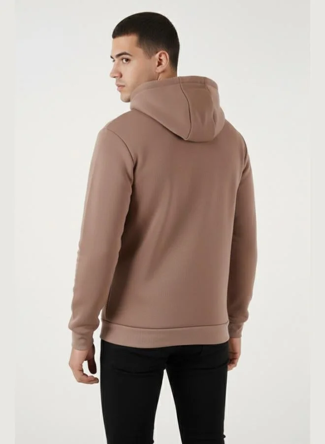 Buratti  Buratti Kangaroo Pocket Zip-Up Hooded Slim Fit Sweatshirt for Men 575707 for Men | Best Price UAE