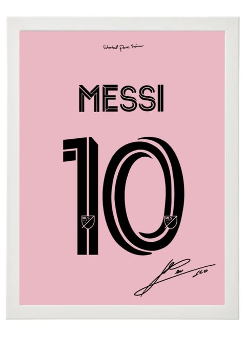 Messi Inter Miami CF Autographed Poster with Frame 30x40cm
