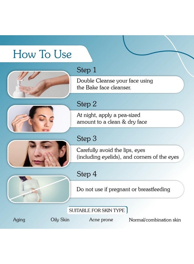 BAKE 1% Retinol Face Serum with Multi Peptides for Anti Aging,Reduces Fine Lines & Wrinkles | Advanced Strength Serum | 30ml (30.00 ml, 1% Retinol) - Image 5