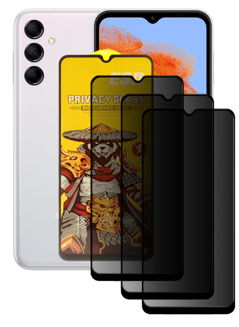 ESD 3 Pieces Tempered Dustproof Privacy Glass Screen Protector Compatible For Samsung Galaxy M14 5G - Image 1