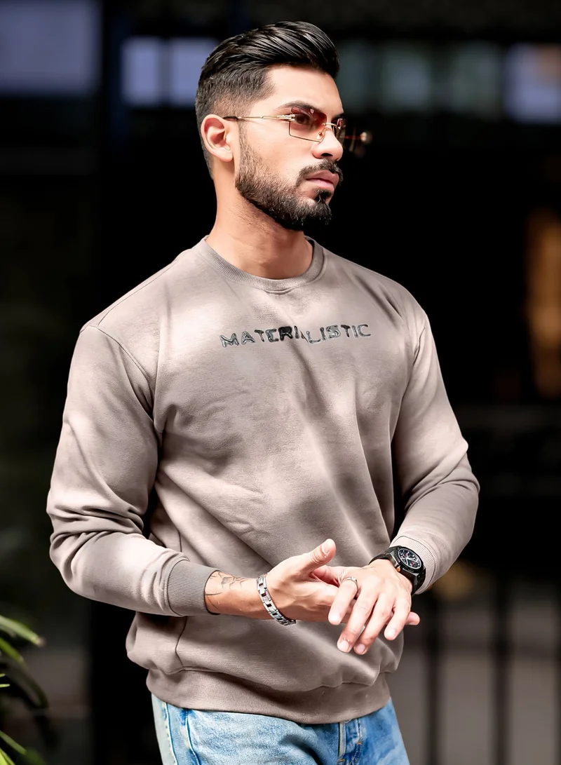 Maniac  Maniac Mens Spray Printed Round Neck Full Sleeve Lite Onion Loopnet Sweatshirt for Men | Best Price UAE