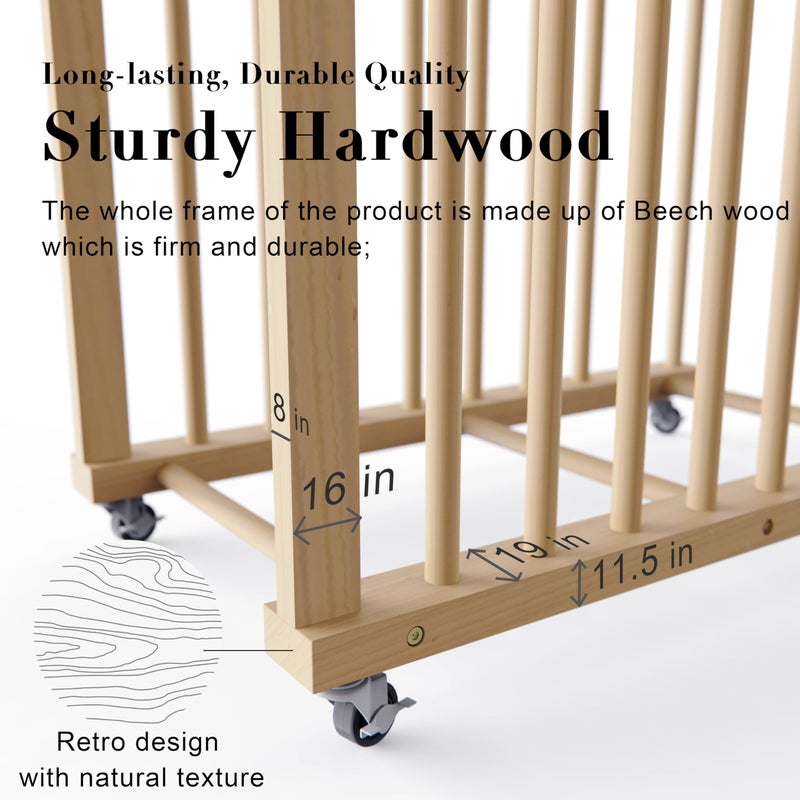 UNZERO Art Storage Rack, Art Canvas Storage, Canvas Boards Rack Art Storage with Handle & Caster Wheels for Drawing Board, Panel, Paper Pad for Art Studios, Artworks, Gallery - Image 5