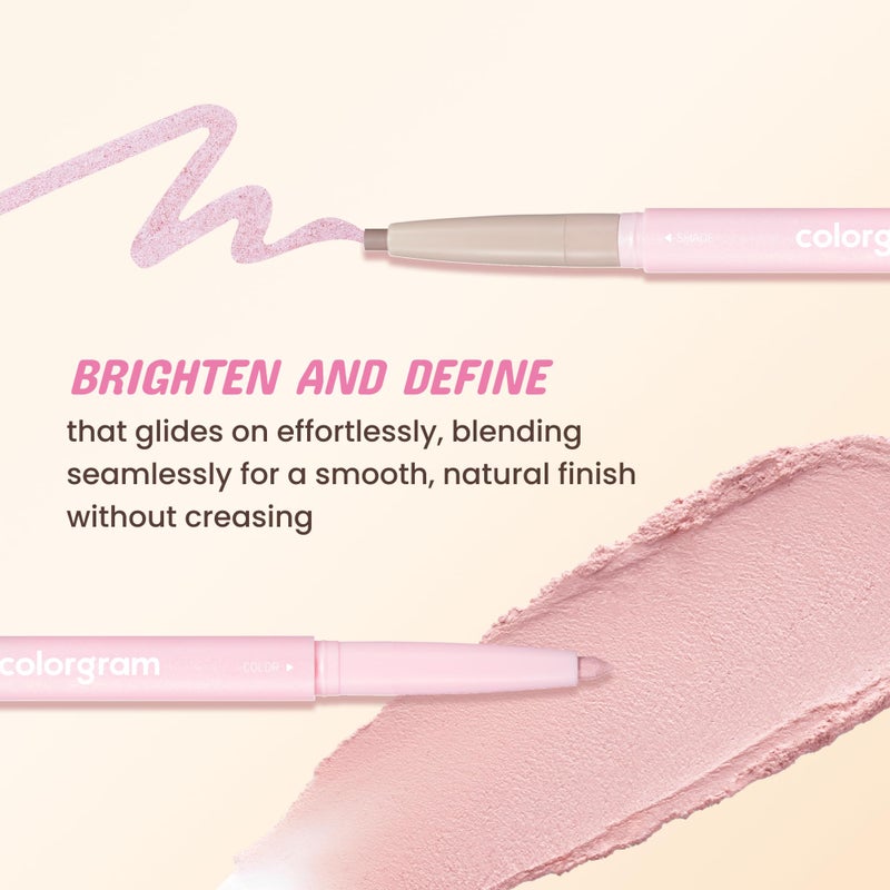 COLORGRAM Under Eye Highlighter Stick 07 Warm Peach | Silky-Smooth Long-Lasting Highlighter & Contouring Stick for Smudge-Proof, Shining Daily Makeup | K-Beauty Face Highlighters & Luminizers - Image 5