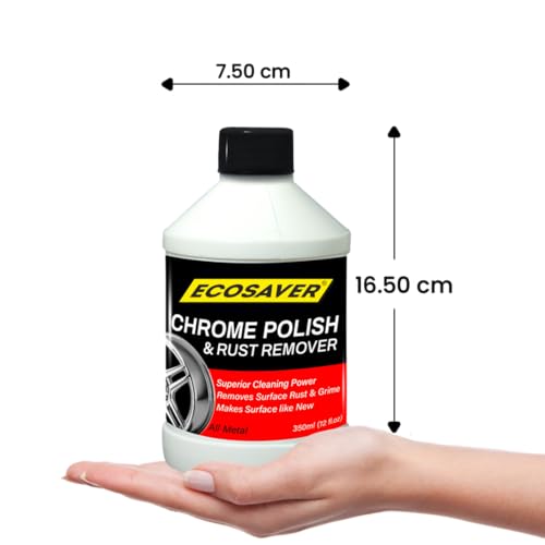 Waxpol Ecosaver Chrome Polish & Rust Remover Liquid 350ml for cleaning Copper, Brass, Bronze, Gold, Nickel, Stainless Steel & for All Metals - Image 3