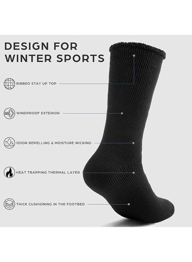 Warm Thermal Socks for Men Women 5 Pairs, Brushed Interior Warm Winter Thick Heavy Insulated Crew Sock Heated Socks For Cold Weather Outdoor Activities - Image 2