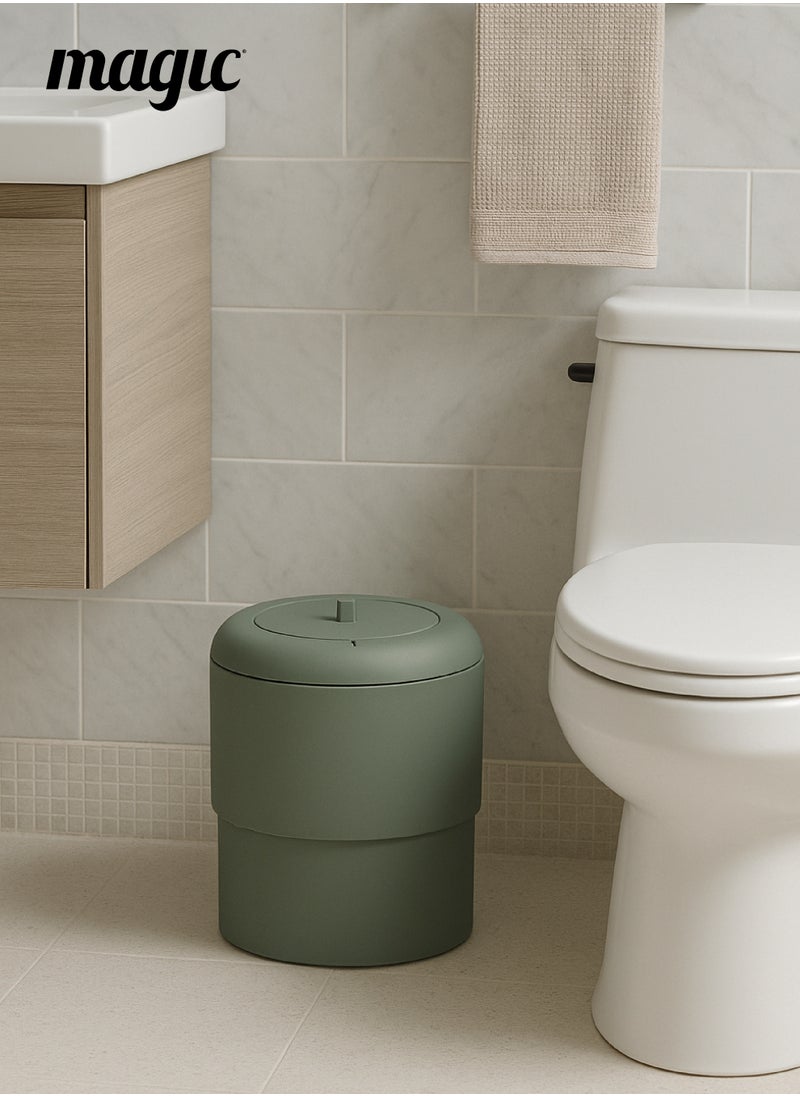 Magic Heka Toilet Waste Lid | Odourless & Telescopic | Fits Heka Diaper Pail | Easy to Use & Clean | 100% Odourless | Eco-friendly & Durable | No Refill Cost | White | 21 x 21 x 10 CM  - Image 2