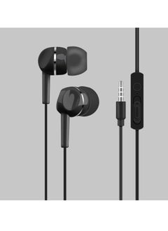 Generic In-ear music headphones with microphone and wire-controlled voice headphones (black)  - Image 1