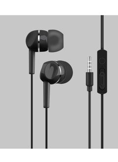 Generic In-ear music headphones with microphone and wire-controlled voice headphones (black)  - Image 2