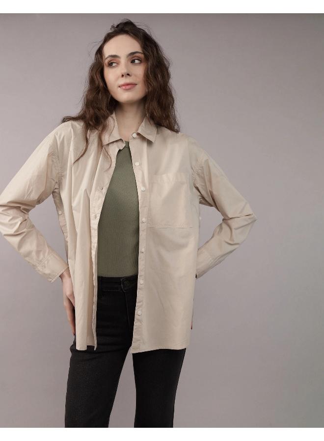American Eagle AE Perfect Button-Up Shirt  - Image 1