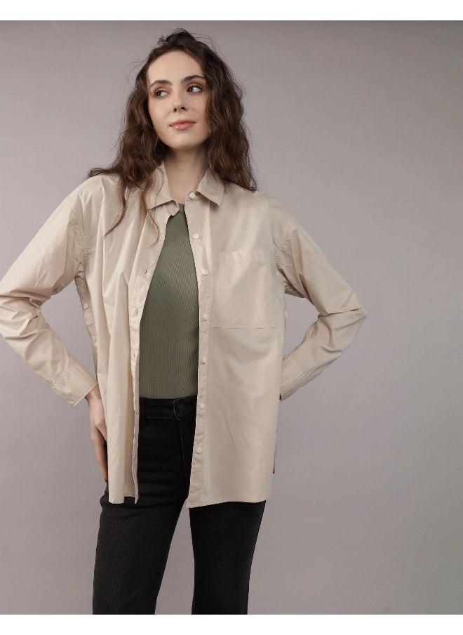 American Eagle AE Perfect Button-Up Shirt  - Image 1