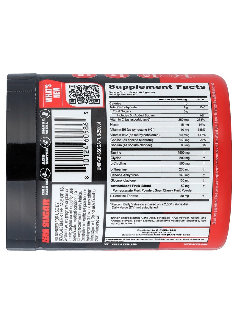 جي فيول Energy Formula، Ghost Face®، بنكهة التفاح الأخضر الكرزي، 9.6 أونصة (272 جم) - Image 2