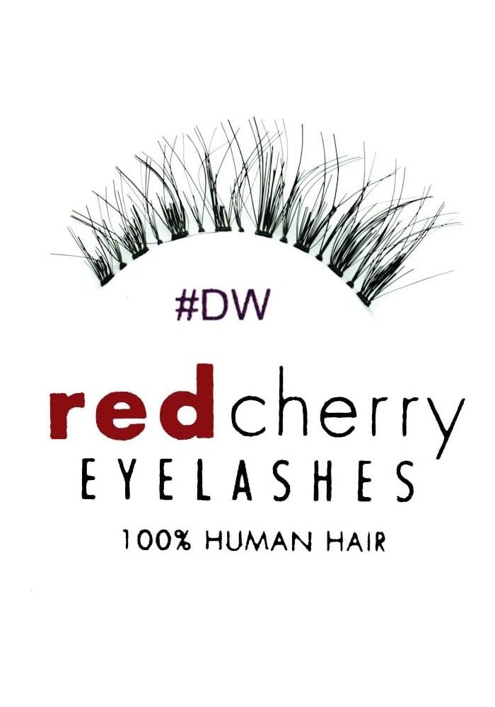 Red Cherry DW False Eyelashes - Pack of 6 Pairs, 100% Human Hair, Natural Glamour Style - Image 2