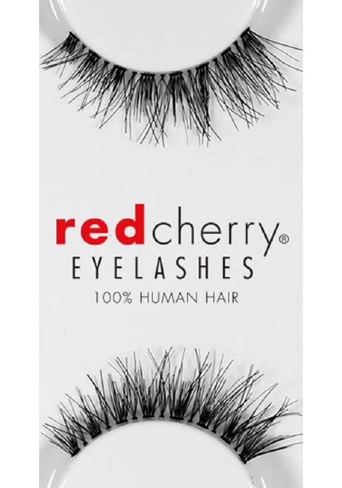 Red Cherry DW False Eyelashes - Pack of 6 Pairs, 100% Human Hair, Natural Glamour Style - Image 3