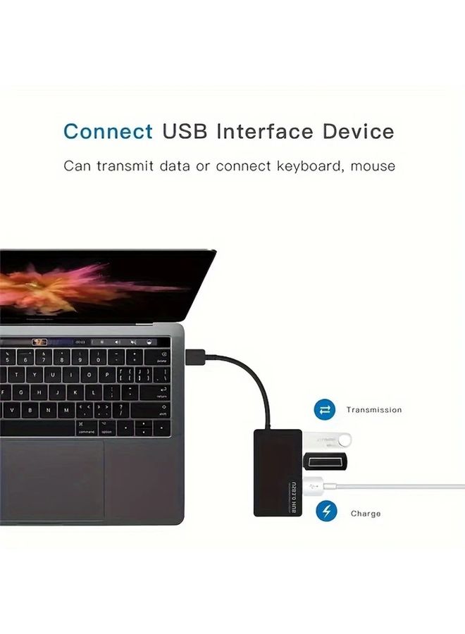 يوكيو كيو الأسود USB 3.0 محور 4 منفذ محول فاصل عالي السرعة لسطح المكتب الكمبيوتر المحمول - Image 4