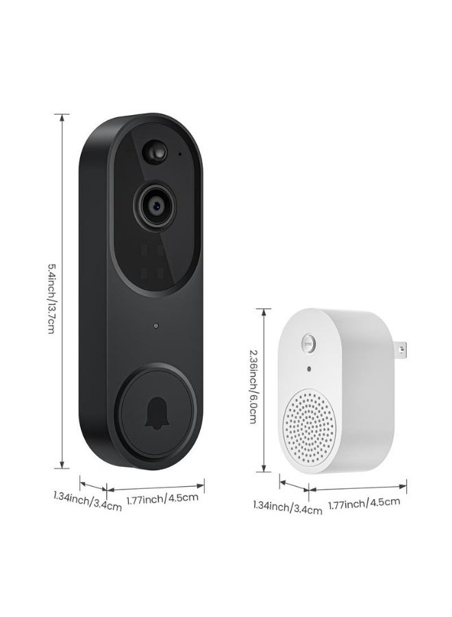 Sakina 1080p Wireless Video Doorbell Camera, AI Human Detection, Live View, Night Vision, Cloud Storage, 2.4G WiFi, Battery Powered, Indoor Outdoor Surveillance (Comes with Doorbell Receiver) - Image 2
