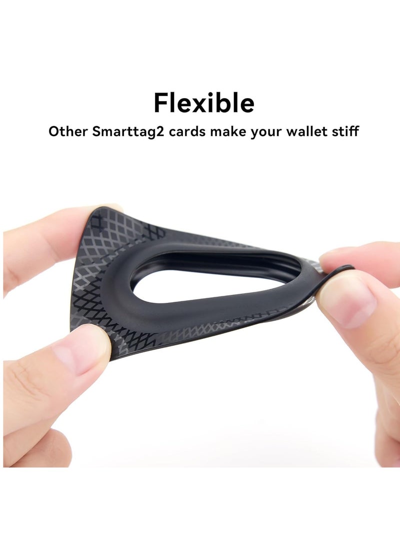 SYOSI Card Case for Samsung SmartTag2, 2 Pack Ultra Thin Card Case for SmartTag2, All-Round Soft Silicone Case Protection, Soft TPU Card Holder for Purse, Handbag, Backpack Wallet, Clutch (Black+White)  - Image 4
